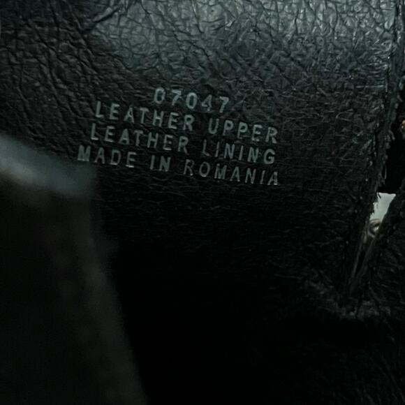 J.Crew Dean Black Leather Boots Silver Buckle Ankle Booties Mid Shaft Size 8.5 - Picture 9 of 10